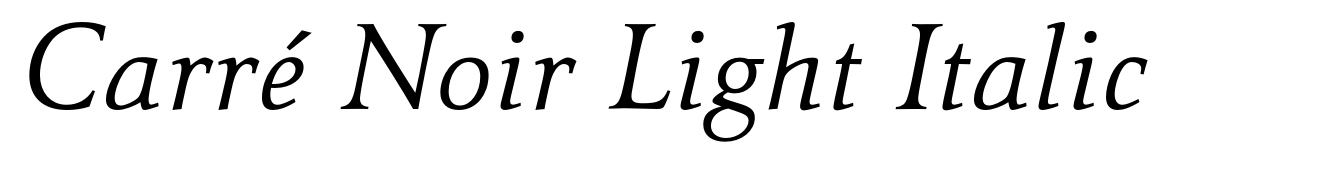 Carré Noir Light Italic